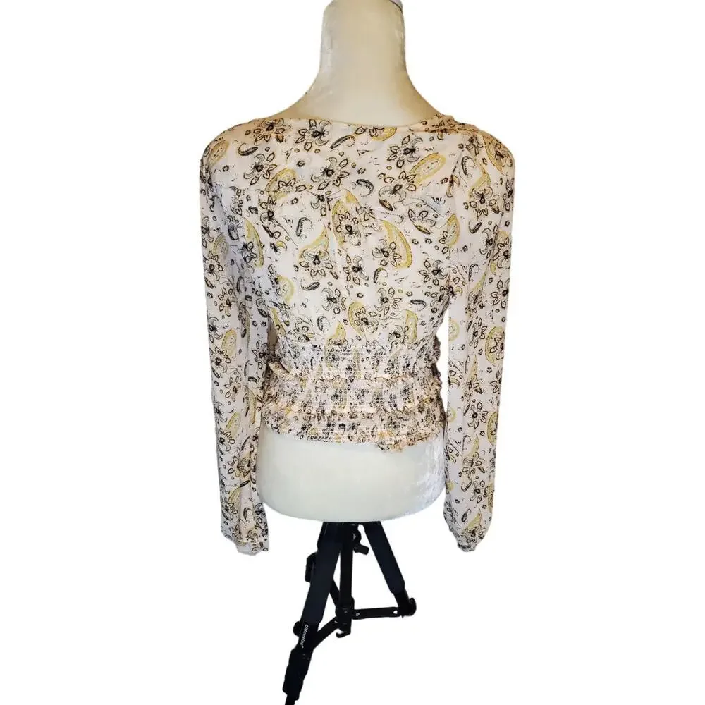 Free People Crop Pink Paisley Medium‎